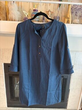 Ann Taylor Navy Blue Tunic Dress